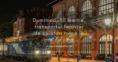 Stire din Social : 80 de trenuri, afectate de trecerea României la ora oficială de vară