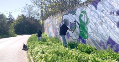 Stire din Eveniment : Prinși că vandalizau cu vopsea zidurile în piața Badea Cârțan, au fost amendați de polițiștii constănțeni