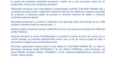 Finalizarea proiectului „ACHIZIȚIE DE ECHIPAMENTE PERFORMANTE PENTRU FABRICARE SALTELE” - 2
