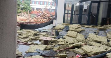 Clădirea Academiei de Poliţie avariată după furtuna de Cod roșu - 3