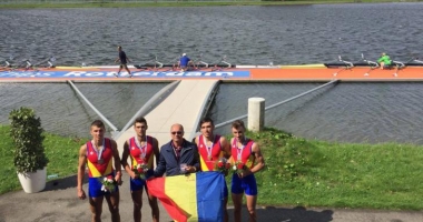 Record mondial stabilit de echipajul de patru rame masculin al României