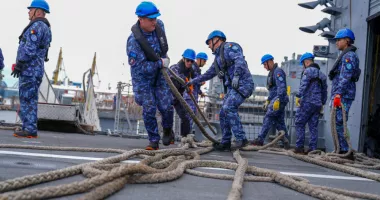 Stire din Eveniment : Forțele Navale Române participă cu fregata „Regele Ferdinand” la exercițiul BREEZE 26