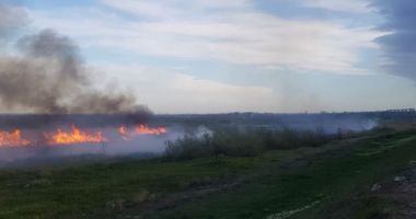 GALERIE FOTO / Incendiu de vegetație uscată în localitatea Lumina - 3