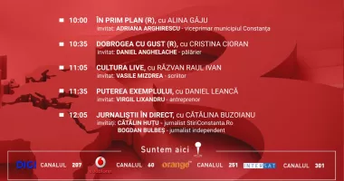 Stire din Actualitate : Programul zilei de duminică, 1 martie, de la Antena 3 Constanța
