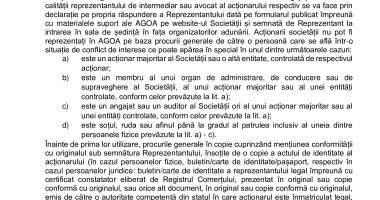Consiliul de Administrație al Societății OIL TERMINAL S.A. convoacă Adunarea Generală Ordinară a Acționarilor în data de 28.11.2025, ora 11.00 - 4