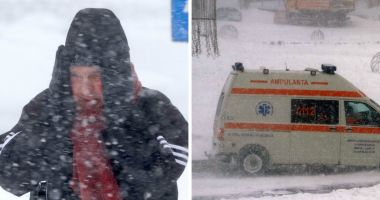 Stire din Eveniment : A rămas înzăpezit cu mașina și a plecat pe jos spre casă. Salvat de polițiști, bărbatul a ajuns la spital