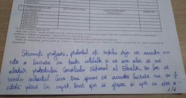 Simulare BAC 2019. Imagine virală, cu lucrarea unei eleve. Ce a mesaj le-a transmis aceasta profesorilor