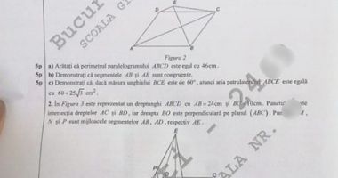 Subiecte Matematică Evaluare Națională 2020. Ce exerciții au avut de rezolvat elevii - 3