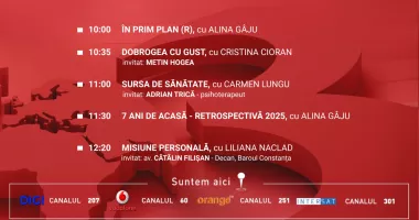 Programul zilei de sâmbătă, 27 decembrie, de la Antena 3 Constața