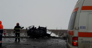 UPDATE. Accident cumplit pe E85, provocat de un sinucigaș! Șoferul e bănuit că și-a înjunghiat soția