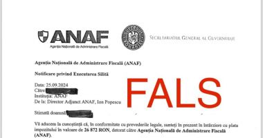 Stire din Eveniment : ANAF antenționează: Nu răspundeți la mesajele de pe e-mail care vă anunță că aveți datorii