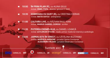 Stire din Actualitate : Programul zilei de duminică, 8 februarie, de la Antena 3 Constanța