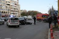 Accident rutier spectaculos în intersecția de la Trocadero