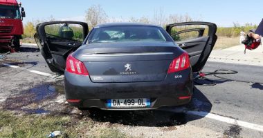 GALERIE FOTO / IMPACT FRONTAL ÎNTRE UN TIR ȘI UN AUTOTURISM, în jud. Constanța! O femeie a murit - 7