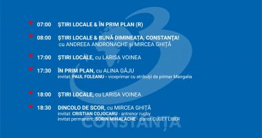 Stire din Actualitate : Programul zilei de luni, 3 noiembrie, de la Antena 3 Constanța