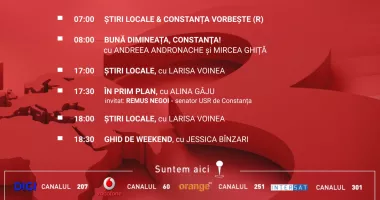 Stire din Actualitate : Programul zilei de joi, 15 ianuarie, de la Antena 3 Constanța