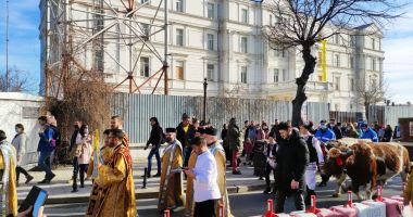 GALERIE FOTO / Mii de persoane, prezente la slujba de Bobotează. Alai cu butoaiele trase de cai și boi - 8