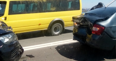 ACCIDENT RUTIER PE PODUL NOU DE LA AGIGEA! Traficul este blocat / UPDATE - 2