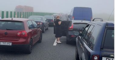 CARAMBOL CU ZECI DE MAȘINI PE AUTOSTRADA SOARELUI. A fost activat PLANUL ROȘU - 2