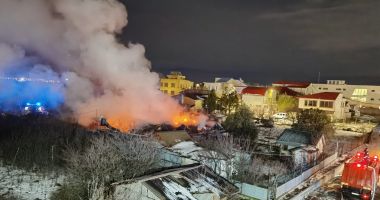 GALERIE FOTO / VIDEO. Incendiu puternic la Techirghiol. Flăcările s-au văzut de la kilometri! - 4