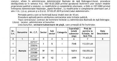 ANUNȚ de participare la LICITAȚIA PUBLICĂ - 2