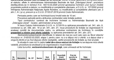 ANUNȚ de participare la LICITAȚIA PUBLICĂ - 2