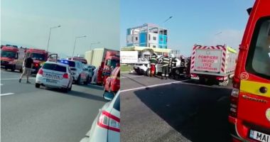 Doi bărbați și două femei au murit într-un SUV, care s-a izbit violent de un TIR