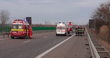 GALERIE FOTO. Accident grav pe Autostrada Soarelui. Intervine elicopterul SMURD - 4