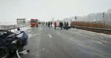 ACCIDENT RUTIER GRAV! PLANUL ROȘU de intervenție a fost activat după un accident grav. 16 VICTIME