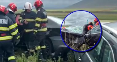 Stire din Eveniment : Accident cumplit în județul Tulcea. Două mașini au "zburat" de pe șosea