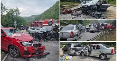 Stire din Actualitate : Cinci români, printre care doi copii, răniţi într-un accident în lanţ în Bulgaria. Un şofer, drogat la volan