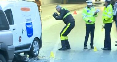 Accident rutier cu cinci mașini implicate