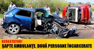 ACCIDENT GRAV CU 12 VICTIME la intrare în Constanța. Printre răniți se află și DOI COPII!