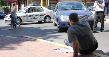 GALERIE FOTO / Pieton lovit de o mașină la intersecția străzii Cuza Vodă cu b-dul Tomis - 7