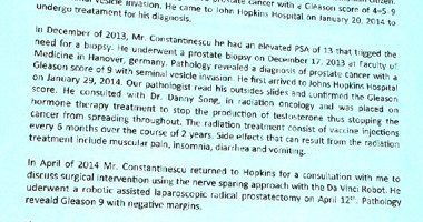Galerie FOTO. Acte medicale privind sănătatea lui Nicușor Constantinescu, apostilate de Departamentul de Stat al SUA - 2
