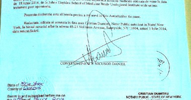 Galerie FOTO. Acte medicale privind sănătatea lui Nicușor Constantinescu, apostilate de Departamentul de Stat al SUA - 5