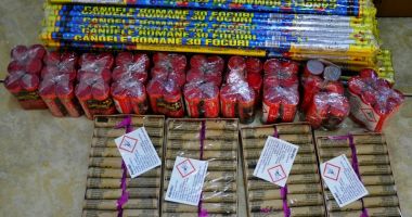Acţiunea „Importatorii de artificii 2020”. 770 de kilograme de articole pirotehnice, indisponibilizate