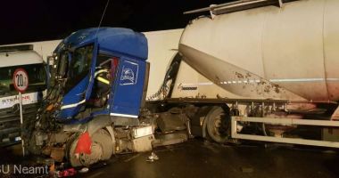 Accident rutier, trafic blocat! Victimele sunt doi şoferi de TIR