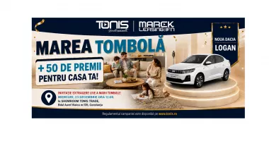 Tradiția continuă la Constanța: TONIS pune din nou la bătaie o Dacia Logan nouă și 50 de premii