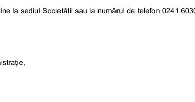 Consiliul de Administrație al Societății COMVEX S.A. convoacă Adunarea Generală Ordinară a Acționarilor Societății în data de 3 Noiembrie 2025, ora 12.00 - 9
