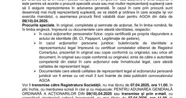 Consiliul de Administrație al Societății OIL TERMINAL S.A., întrunit în ședința din data de 26.03.2025 - 7