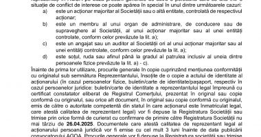 Consiliul de Administrație al Societății OIL TERMINAL S.A. convoacă Adunarea Generală Ordinară a Acţionarilor - 5