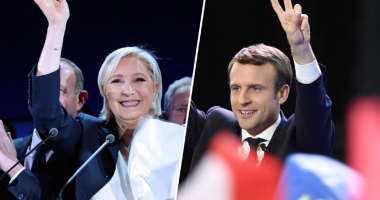 Stire din Actualitate : Emmanuel Macron - pro-european,  și Marine Le Pen - anti-UE, în turul doi