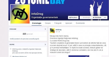 Stire din Eveniment : InfoDrog - pagină de Facebook în lupta antidrog