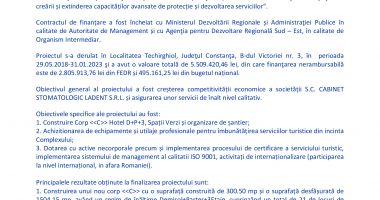 Finalizarea proiectului „ Construire Corp << C >> Hotel D+P+3, Spații Verzi și Organizare de șantier” Techirghiol, Județul Constanța” - 2