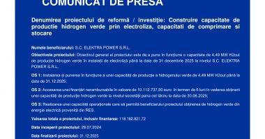 Construire capacitate de productie hidrogen verde prin electroliza, capacitati de comprimare si stocare - 2