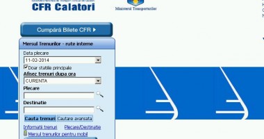 Stire din Economie : Aplicația online Mersul Trenurilor, într-o versiune îmbunătățită
