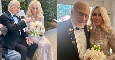Stire din Actualitate : Astronautul Buzz Aldrin, de 93 de ani, s-a căsătorit cu românca Anca Faur, de 63 de ani, la Los Angeles