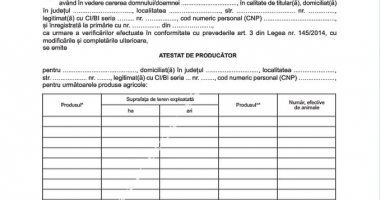 Atestatul de producător agricol va fi valabil cinci ani