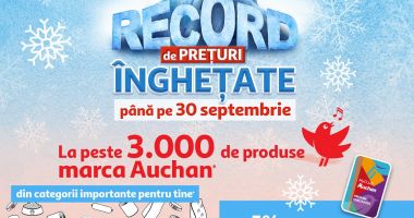 Stire din Social : Auchan România îngheață prețurile la peste 3.000 de produse! Plus, bonus de 5% la achiziția lor